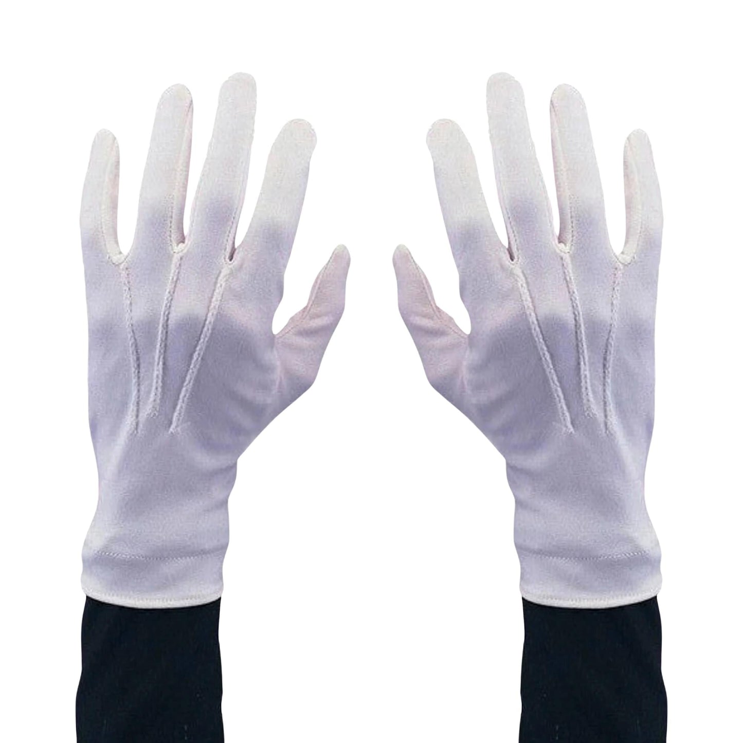 Stretch Nylon White Santa Gloves