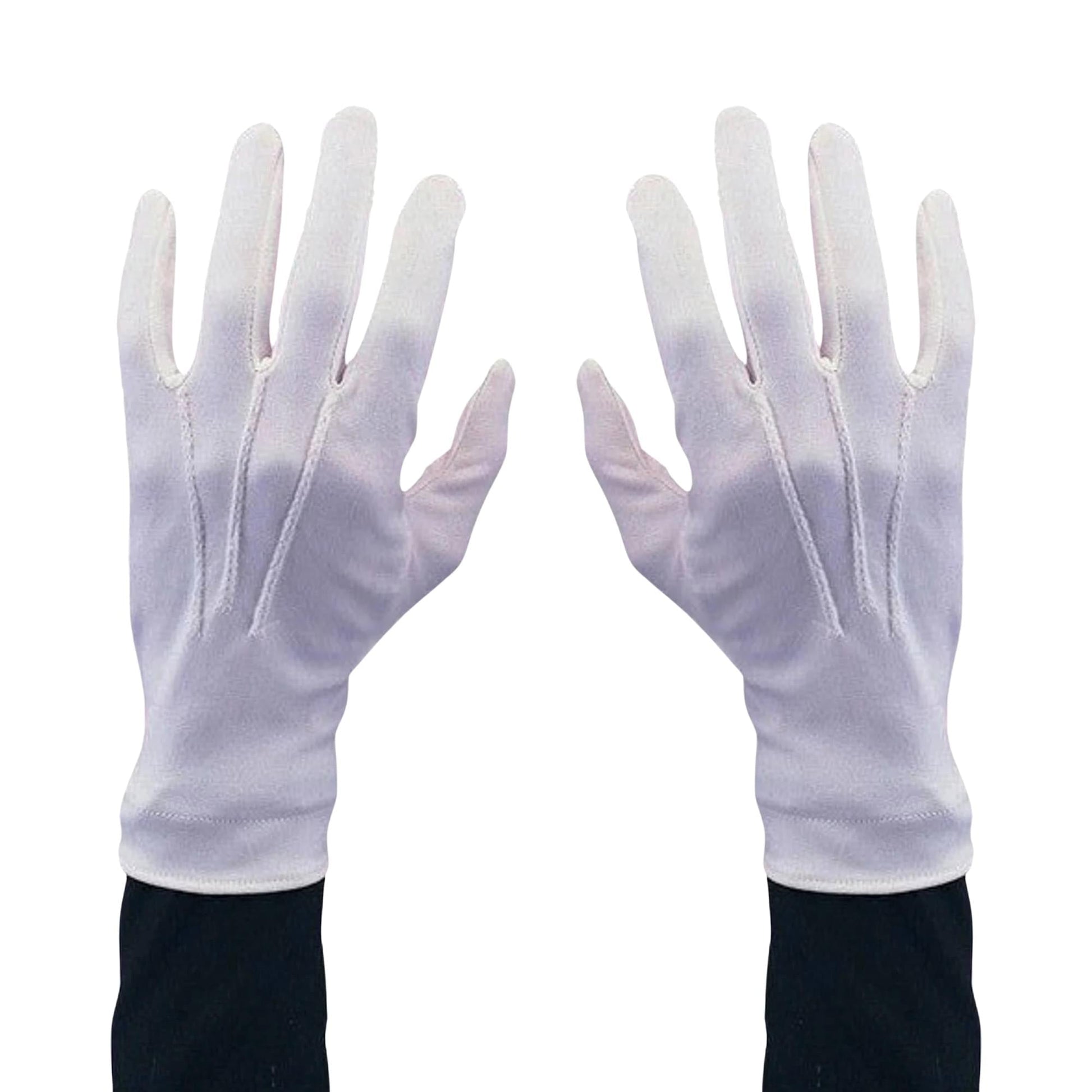 Stretch Nylon White Santa Gloves