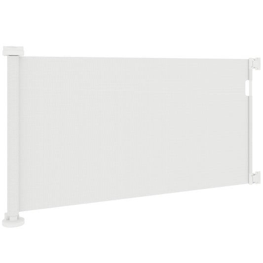 PawHut Treppenschutzgitter Ausziehbar 0-136cm 87 cm Hoch Türschutzgitter für Haustiere 142 x 10 x 87 cm Weiß