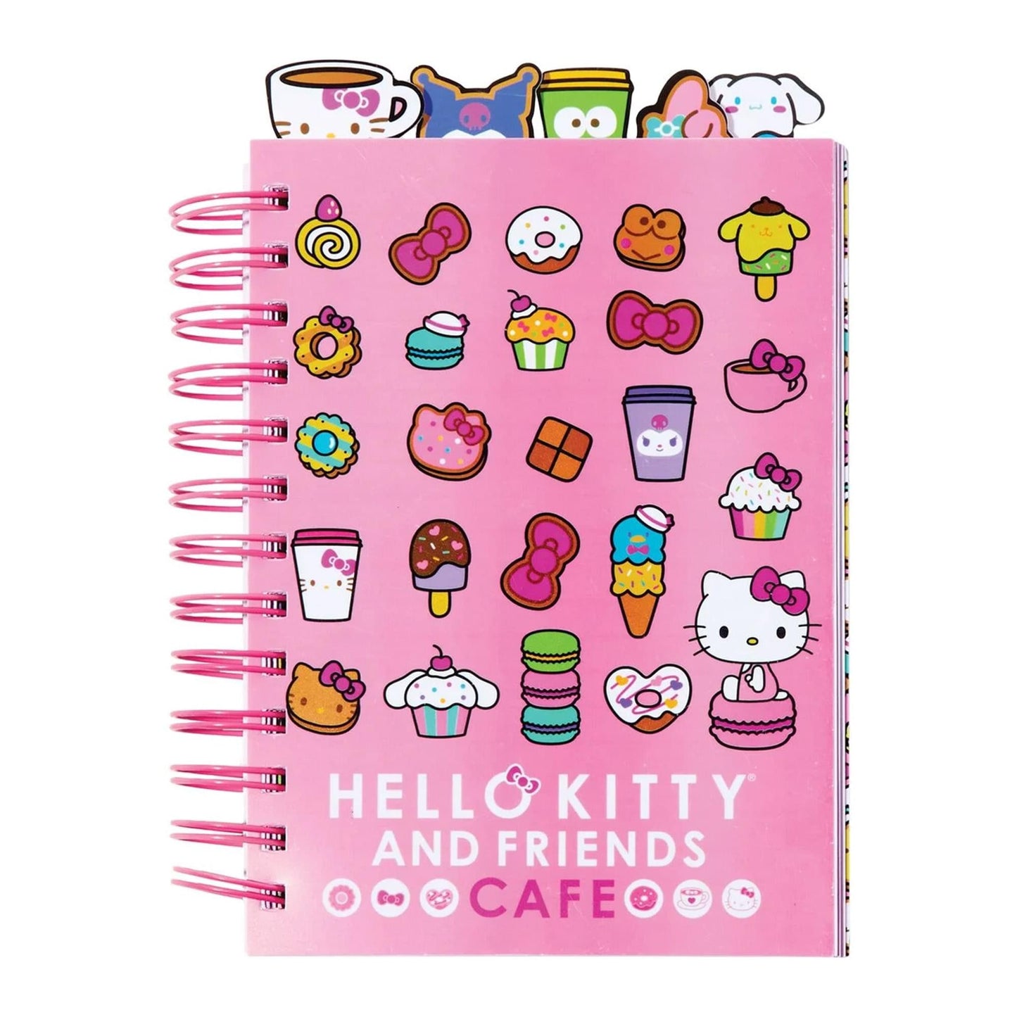 Sanrio Hello Kitty And Friends Cafe 5-Tab Spiral Notebook