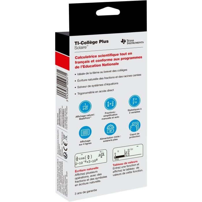 TEXAS INSTRUMENTS Scientific Calculator TI College Plus