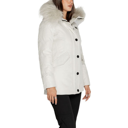 White Polyester Parka