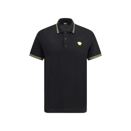 Black Cotton Polo Shirt