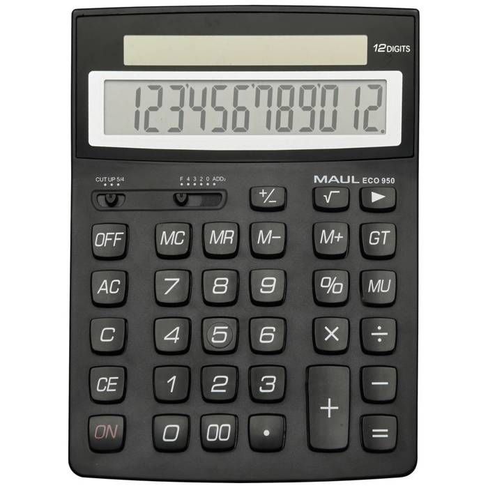 Desktop Calculator - MAUL - ECO 950 - 12 digits - Black
