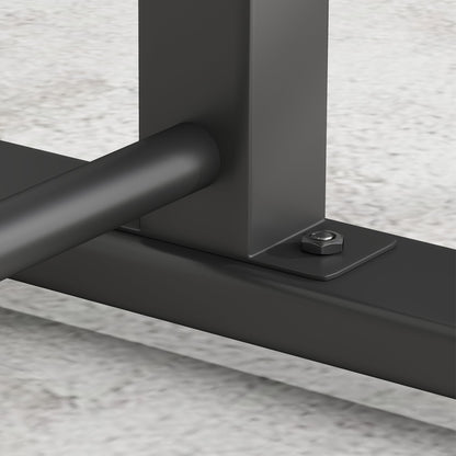 SPORTNOW Dip-Station, Liegestütz-Ständer, 93-117 cm höhenverstellbar, 540 kg Belastbarkeit, Ganzkörper-Training, Schwarz