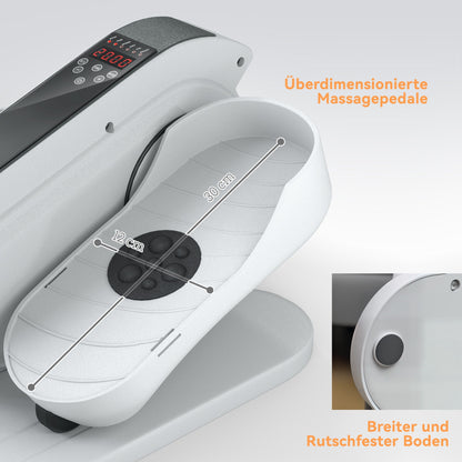 SPORTNOW Sitzpedaltrainer, Mini-Ellipsen-Trainer mit LCD-Monitor, Fernbedienung, 10 einstellbare Geschwindigkeitsstufen, Weiß