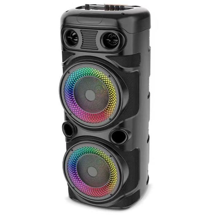 Luminous Karaoke Speaker - INOVALLEY - KA123-XXL - Bluetooth V5.0 - 75 cm - 900 W - Black