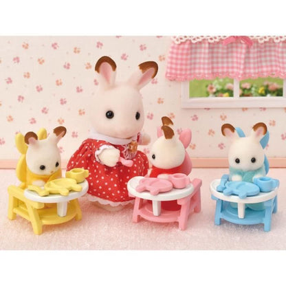 SYLVANIAN FAMILIES Chocolate bunny triplets and childcare accessories For Children