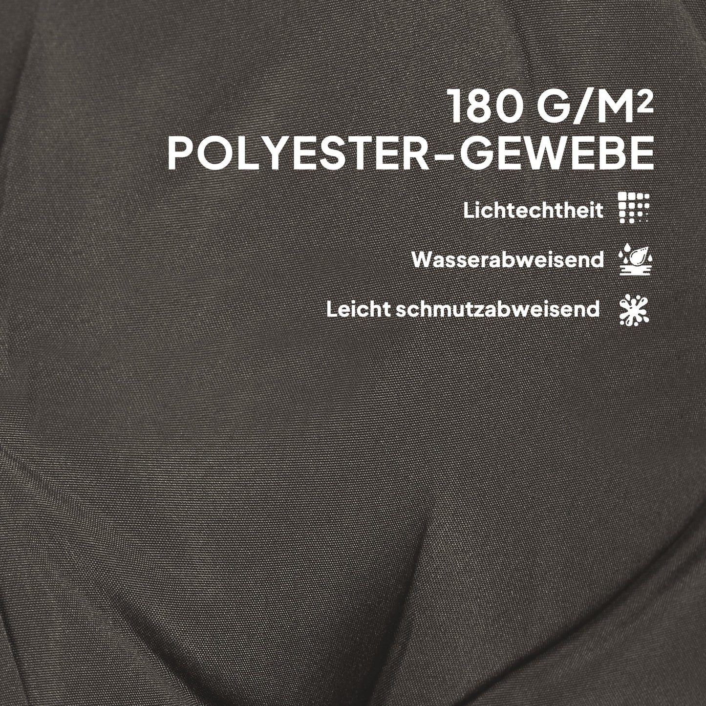 Outsunny 4er Set Sitzkissen 108 x 50 x 5 cm Stuhlkissen mit Bändern, Outdoor Indoor Sitzauflage Dunkelgrau