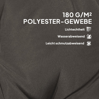 Outsunny 4er Set Sitzkissen 108 x 50 x 5 cm Stuhlkissen mit Bändern, Outdoor Indoor Sitzauflage Dunkelgrau