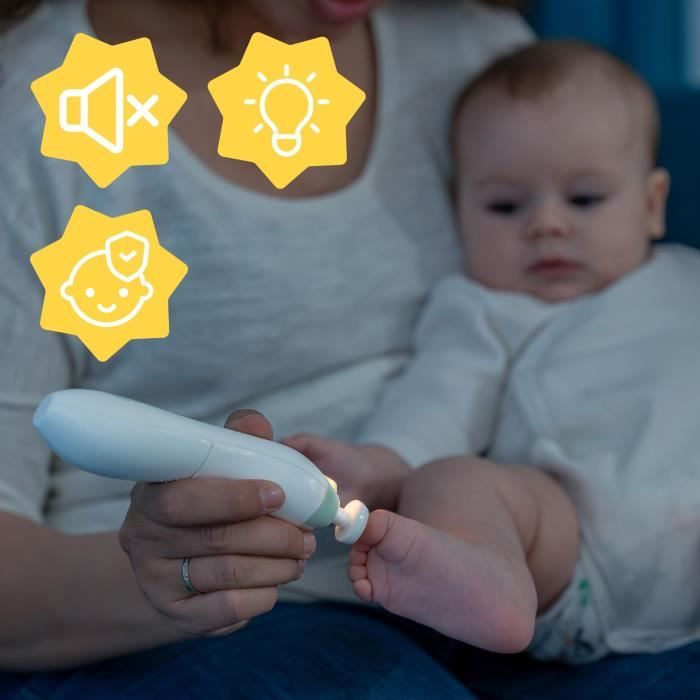 Badabulle Electric File with 6 interchangeable tips + 3 refills