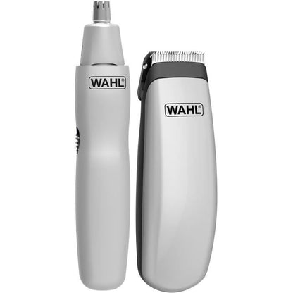 Beard Travel Kit - WAHL - TRAVEL KIT - Battery-powered trimmer - Nose/ear hair trimmer - 6 settings - Grey