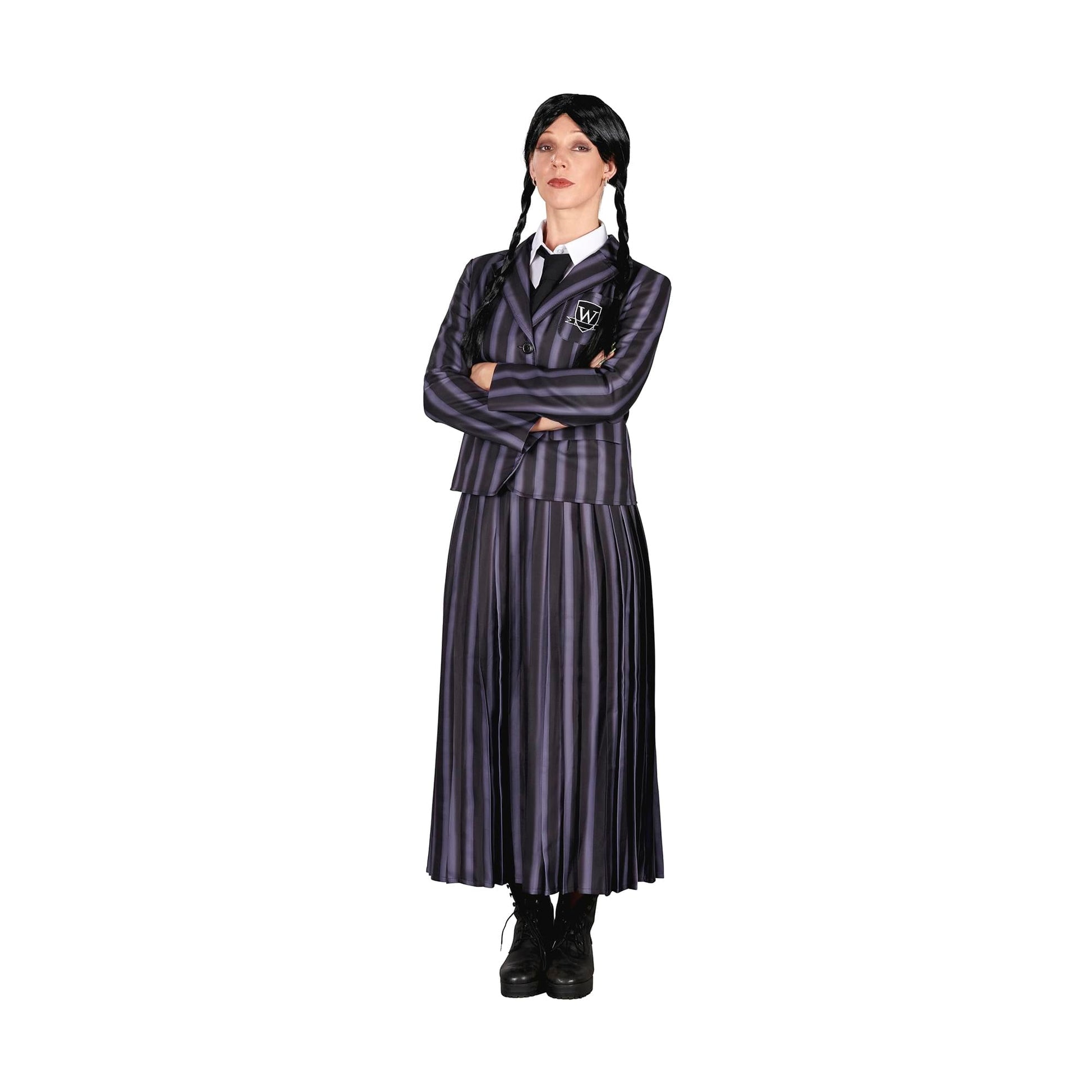 Gothic Girl School Uniform Adult Costume | Medium