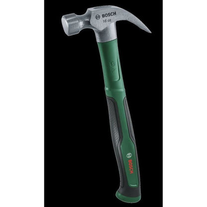 Bosch Claw Hammer 450 g (hard carbide steel V-shaped claw puller Softgrip handle low vibration)