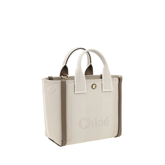 Beige Cotton Shoulder Bag