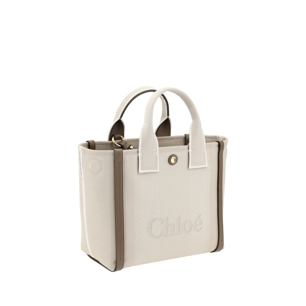 Beige Cotton Shoulder Bag