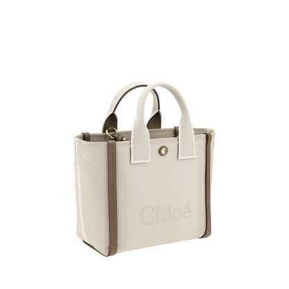 Beige Cotton Shoulder Bag