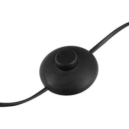 HOMCOM 3er-Lampenset 2 Tischlampe(ø38 x 158H cm) + 1 Stehlampe(ø30 x 62H cm) Vintage Standlampe mit Fußschalter Leselampe für Wohnzimmer, Schlafzimmer Metall, Schwarz+Weiß