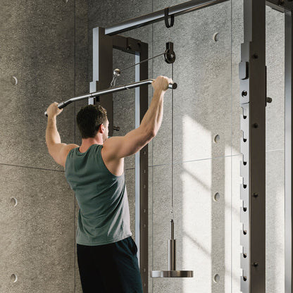 SPORTNOW Fitness Latzug Gym Fitnesssgeräte Kabelzug Pulley System Arm Krafttraining für Zuhause