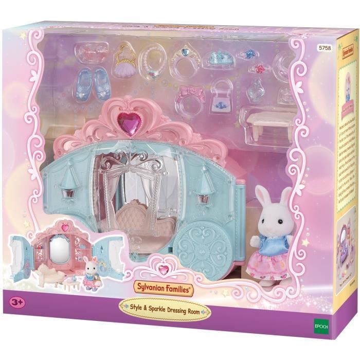 Playset - SYLVANIAN FAMILIES - Princess Dressing - Carriage and Snow Rabbit Girl