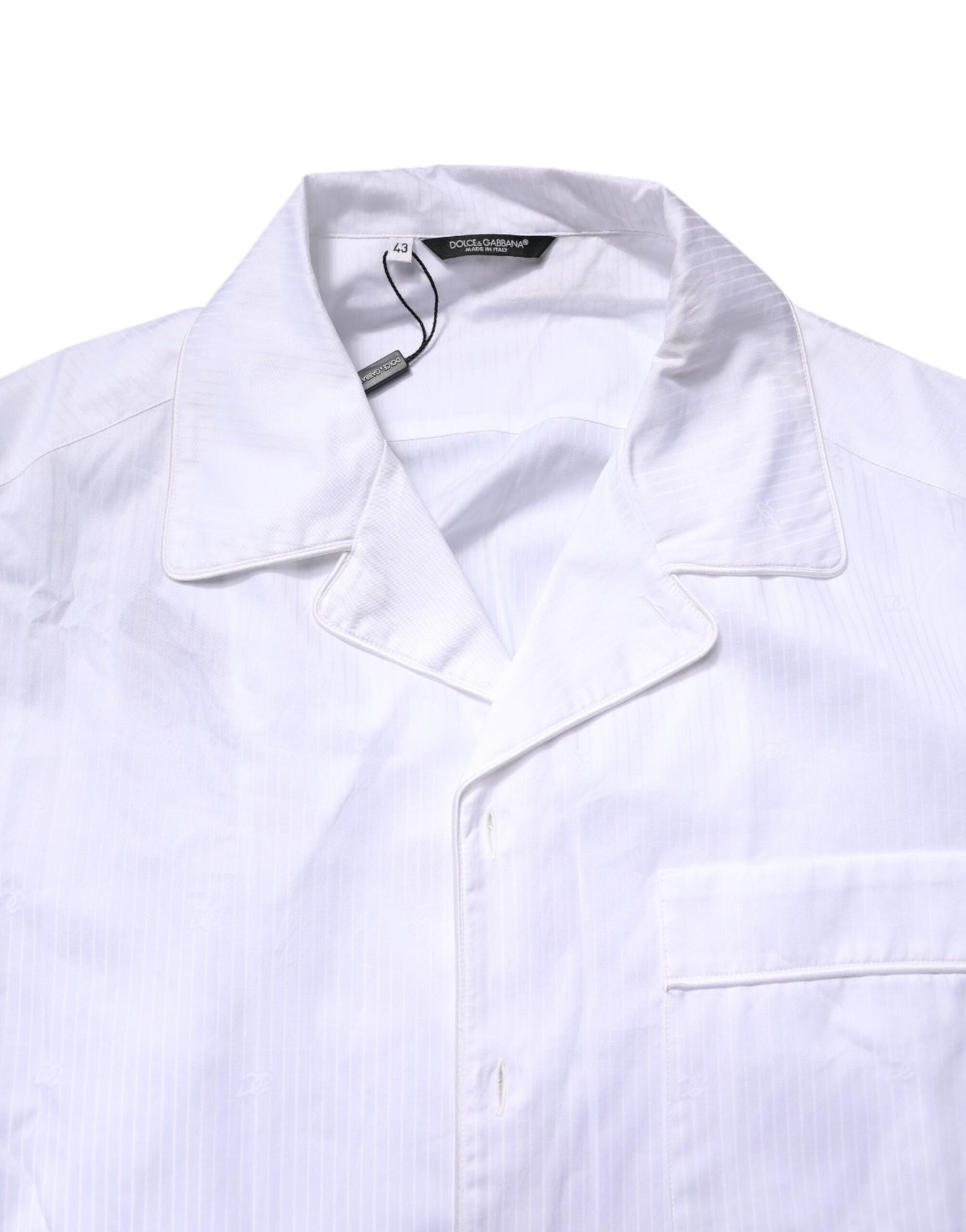 White Cotton Shirt Pants Pajama Set Sleepwear