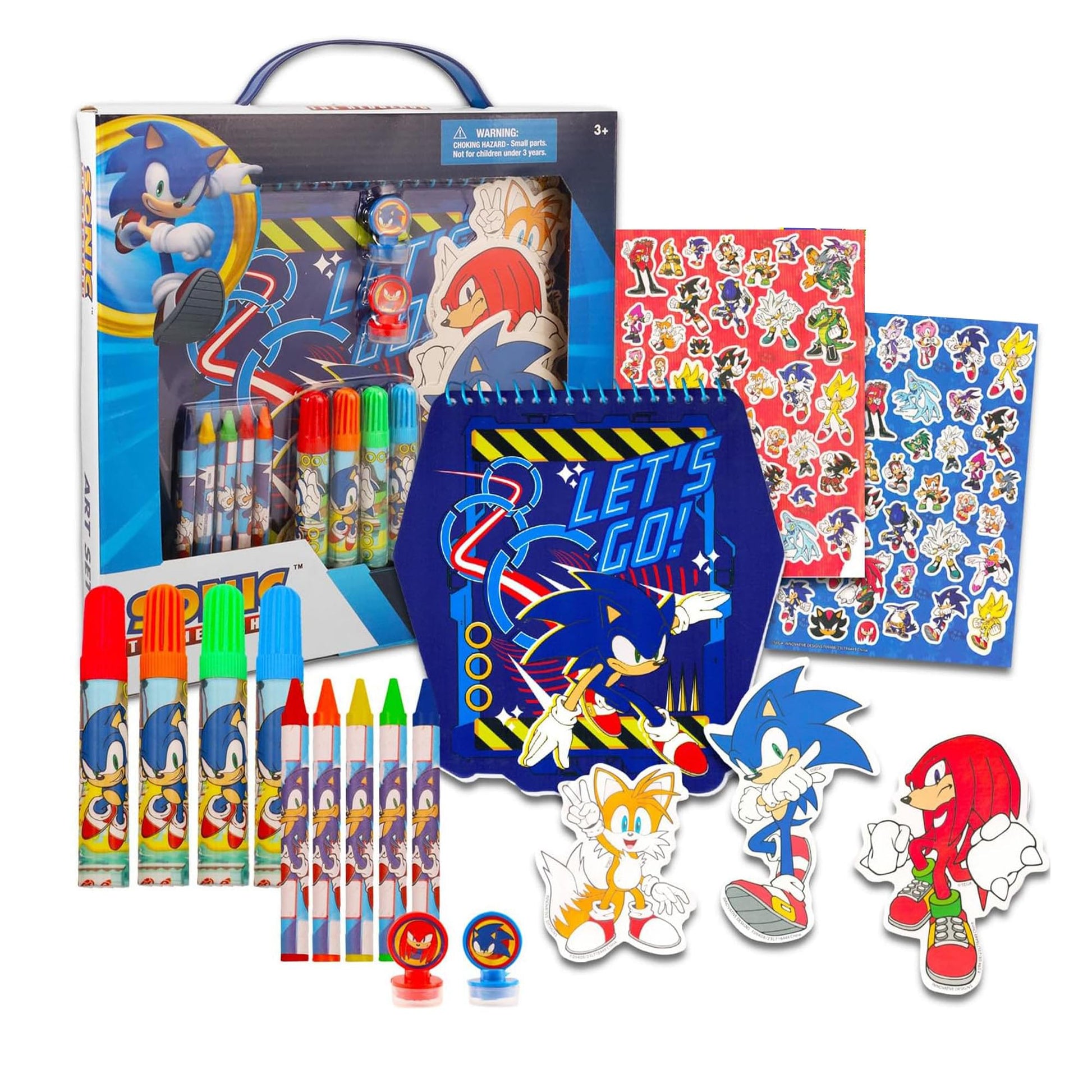 Sonic The Hedgehog Art Set | Notebook, Crayons, Markers, More