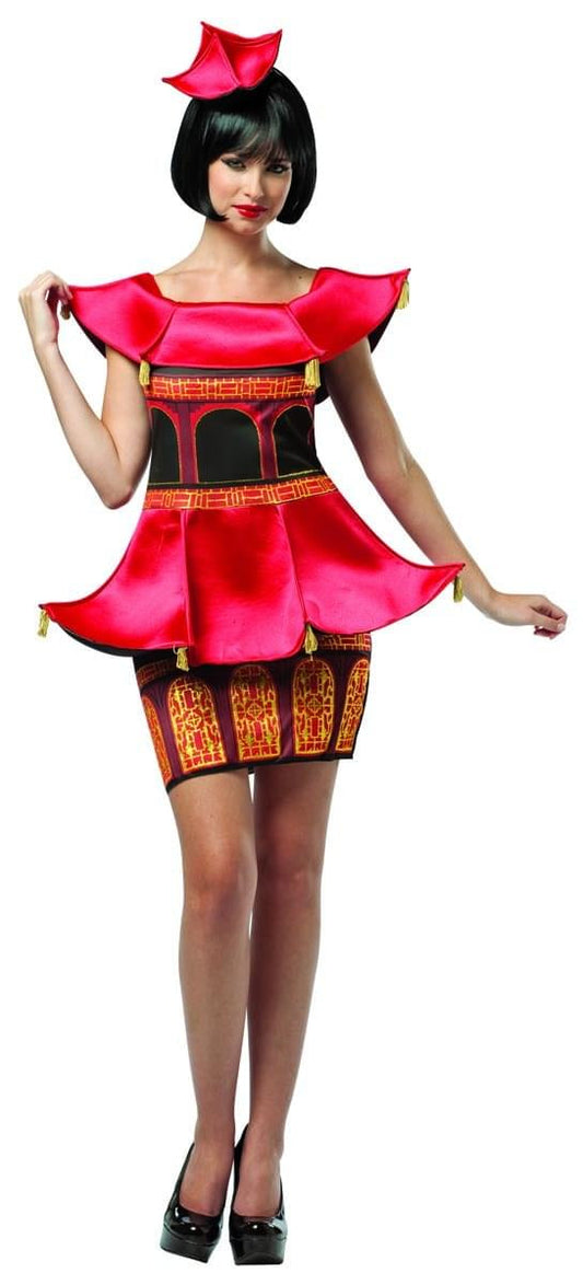 Asian Pagoda Costume Dress Adult One Size Fits Most