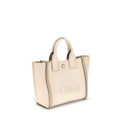 Beige Cotton Shoulder Bag