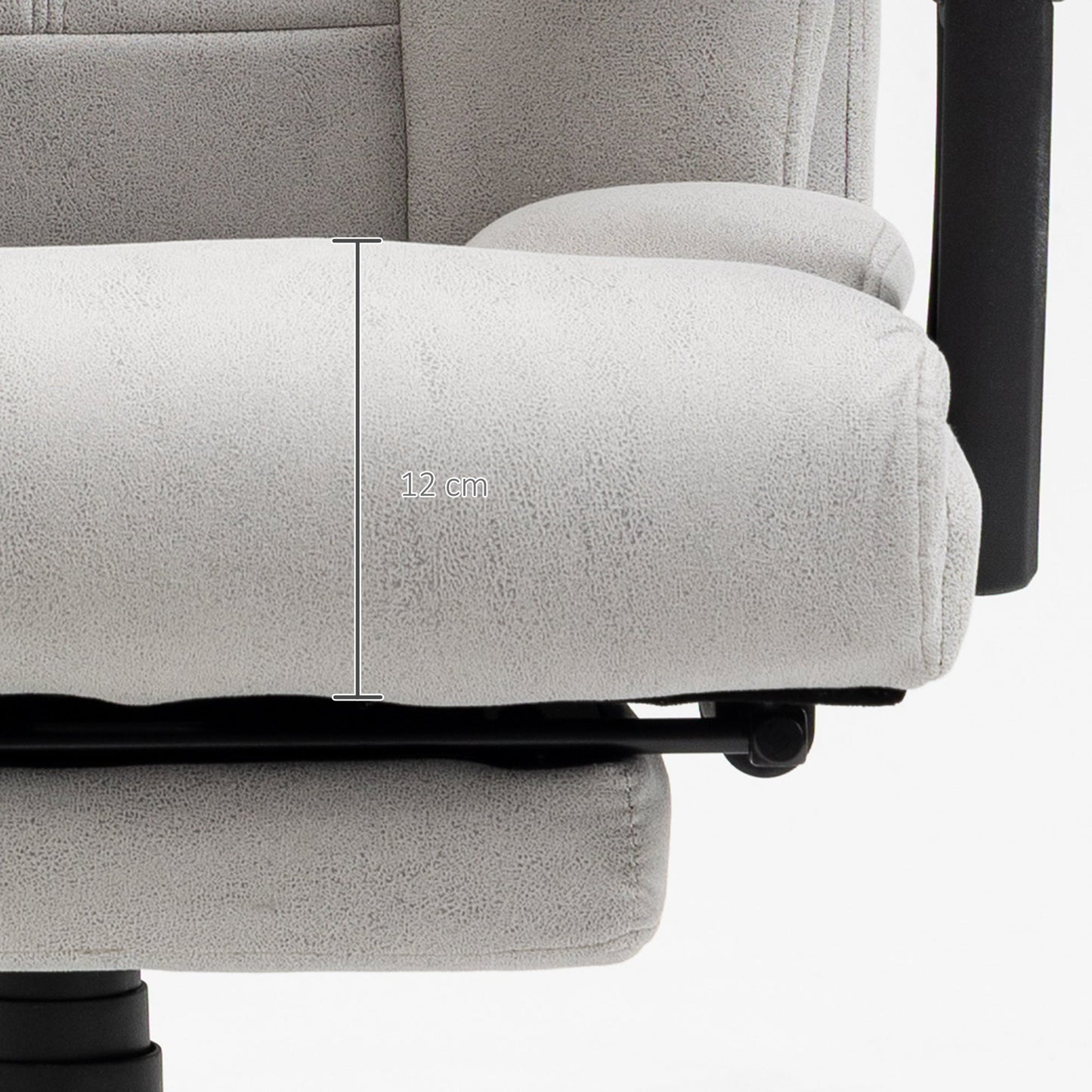 Vinsetto Massage-Bürostuhl Bürostuhl Computerstuhl, Lendenheizung, Neigungsfunktion, Hellgrau