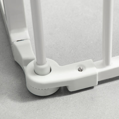 PawHut Welpenauslauf Freigehege für Hund Schutzgitter mit Tür Kaminschutzgitter flexible klappbar 8 Paneele je 60 x 76 cm Weiß