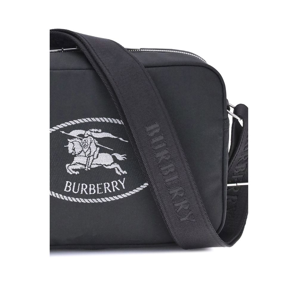 Black Polyester Shoulder Bag