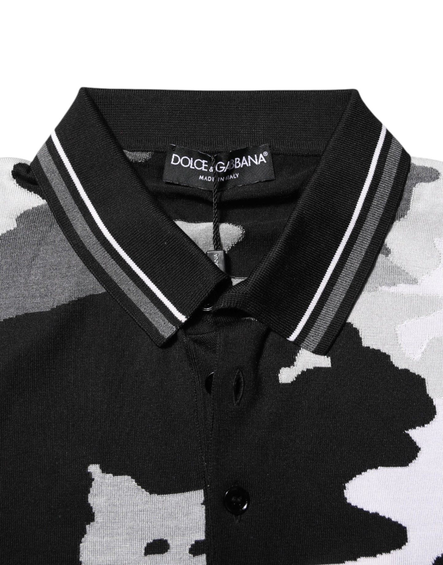 Multicolor Camouflage Collared Polo T-shirt