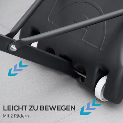 HOMCOM Basketballkorb, höhenverstellbar, befüllbarer Standfuß, hochstabil, schwarz, 131 x 49 x 195-250 cm