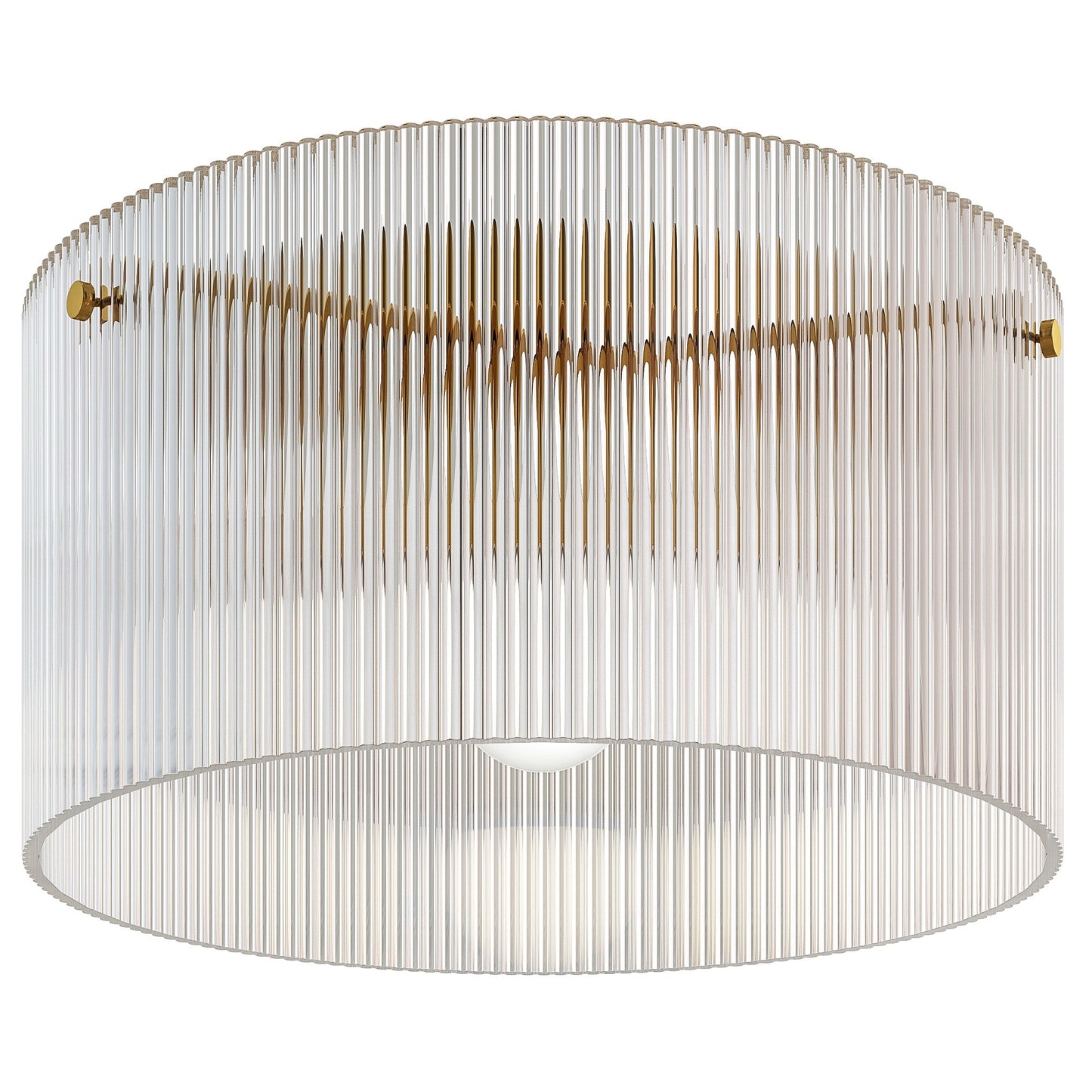 HOMCOM Deckenlampe mit Acryllampenschirm, Metall, Halogen- und LED-kompatibel