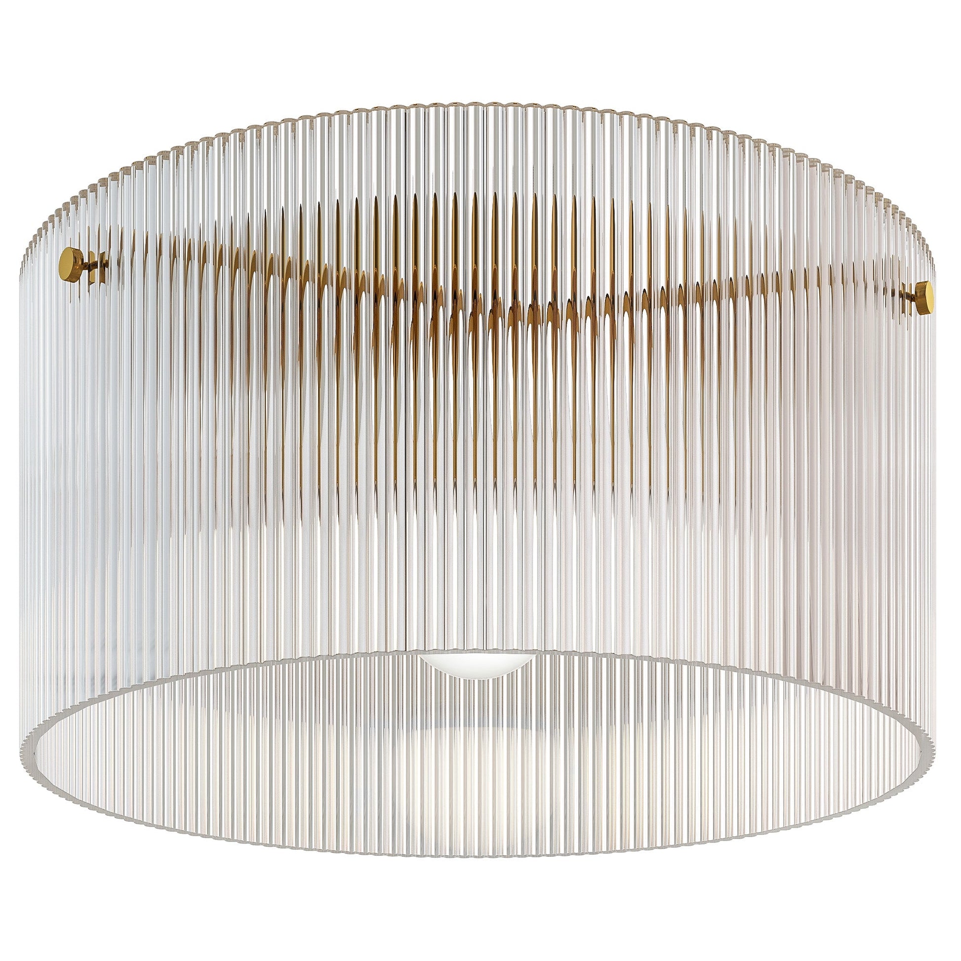 HOMCOM Deckenlampe mit Acryllampenschirm, Metall, Halogen- und LED-kompatibel