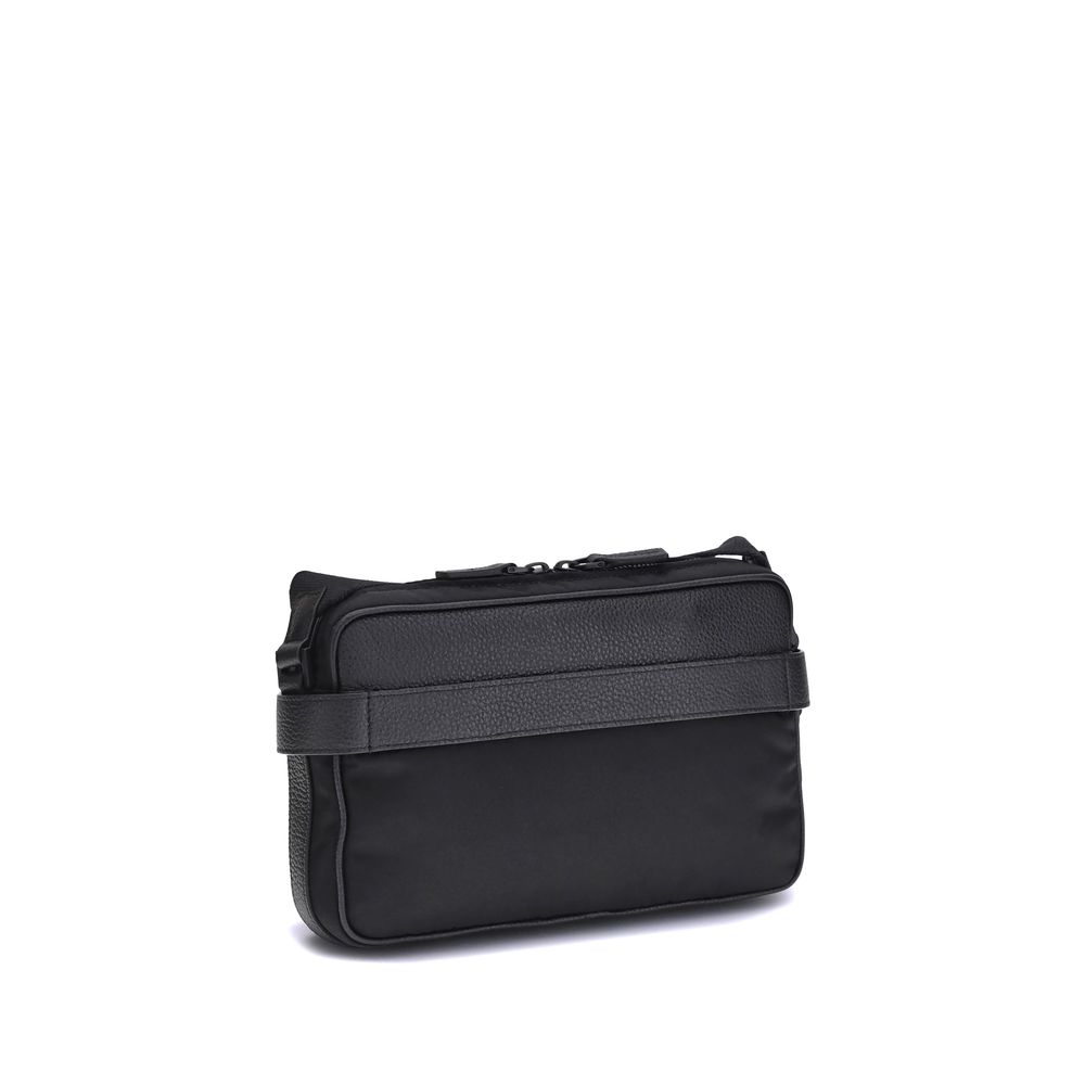 Black Calf Leather Bos Taurus Shoulder Bag