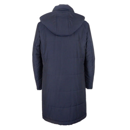 Blue Wool Men's Raincoat