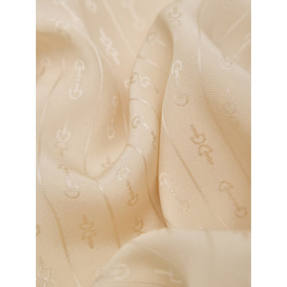 Beige Silk Pattern Shirt