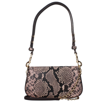 Pink Leather Shoulder Bag