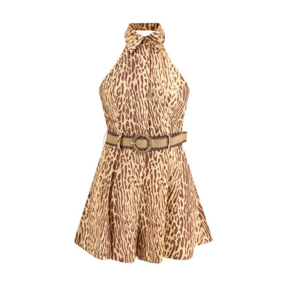 Multicolor Linen Casual Dress