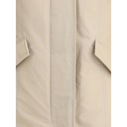 Beige Cotton Parka