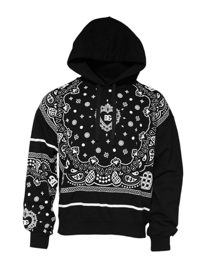 Black Bandana Hooded Men Sweatshirt Sweater