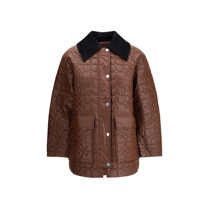 Shiny Quilt Midi Jacket