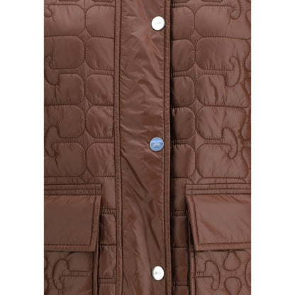 Shiny Quilt Midi Jacket