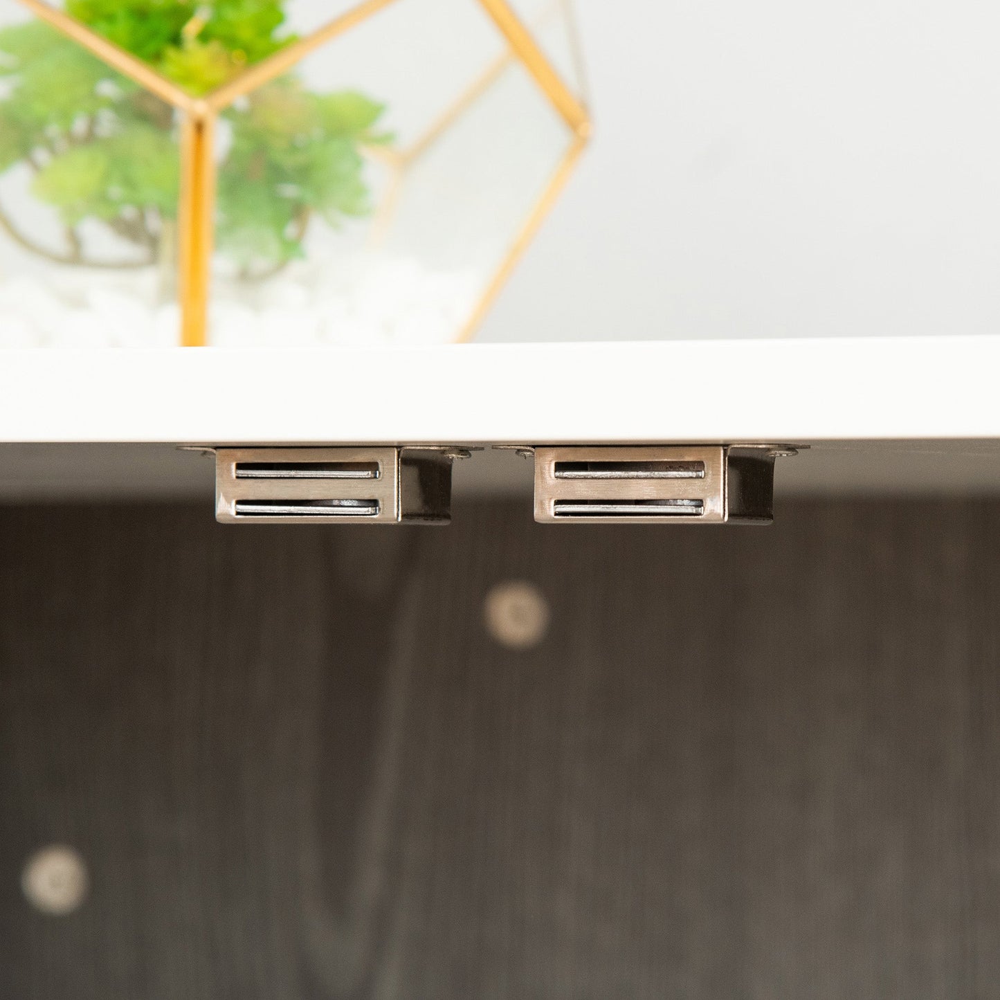 PawHut Transportbox für mittelgroße und kleine Hunde, verriegelbar Holzwerkstoff Stahl Grau + Weiß