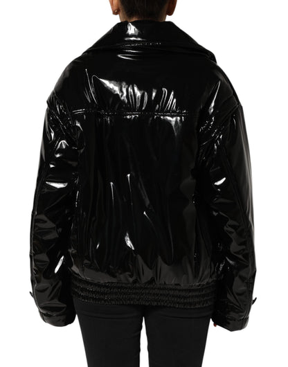 Polyester Black Quilted Puffer Coat  Jacket