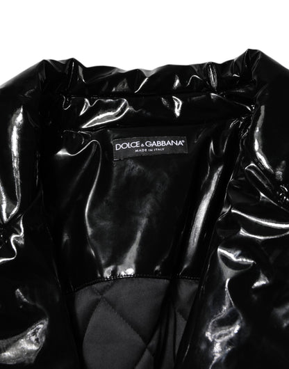 Polyester Black Quilted Puffer Coat  Jacket