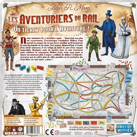ASMODEE - The Adventurers of Rail USA - Board Game