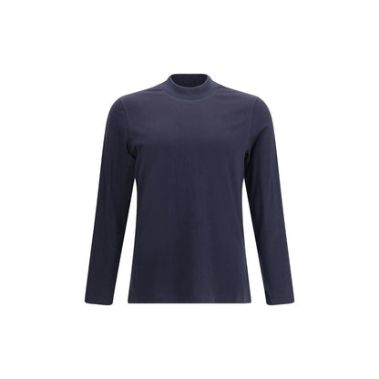 Blue Cotton Long Sleeve T-Shirt