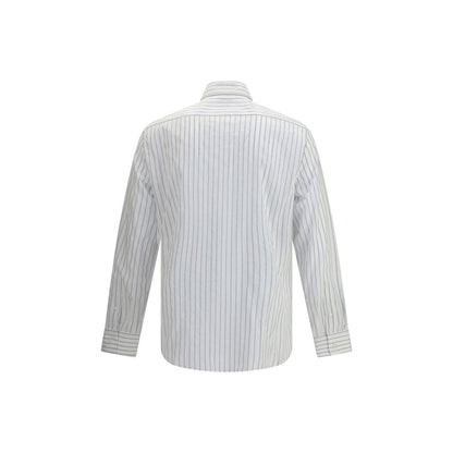 White Cotton Pattern Shirt